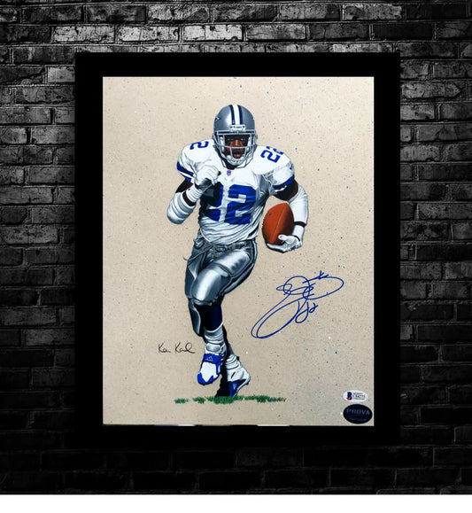 Emmitt Smith AUTOGRAPHED original work of art