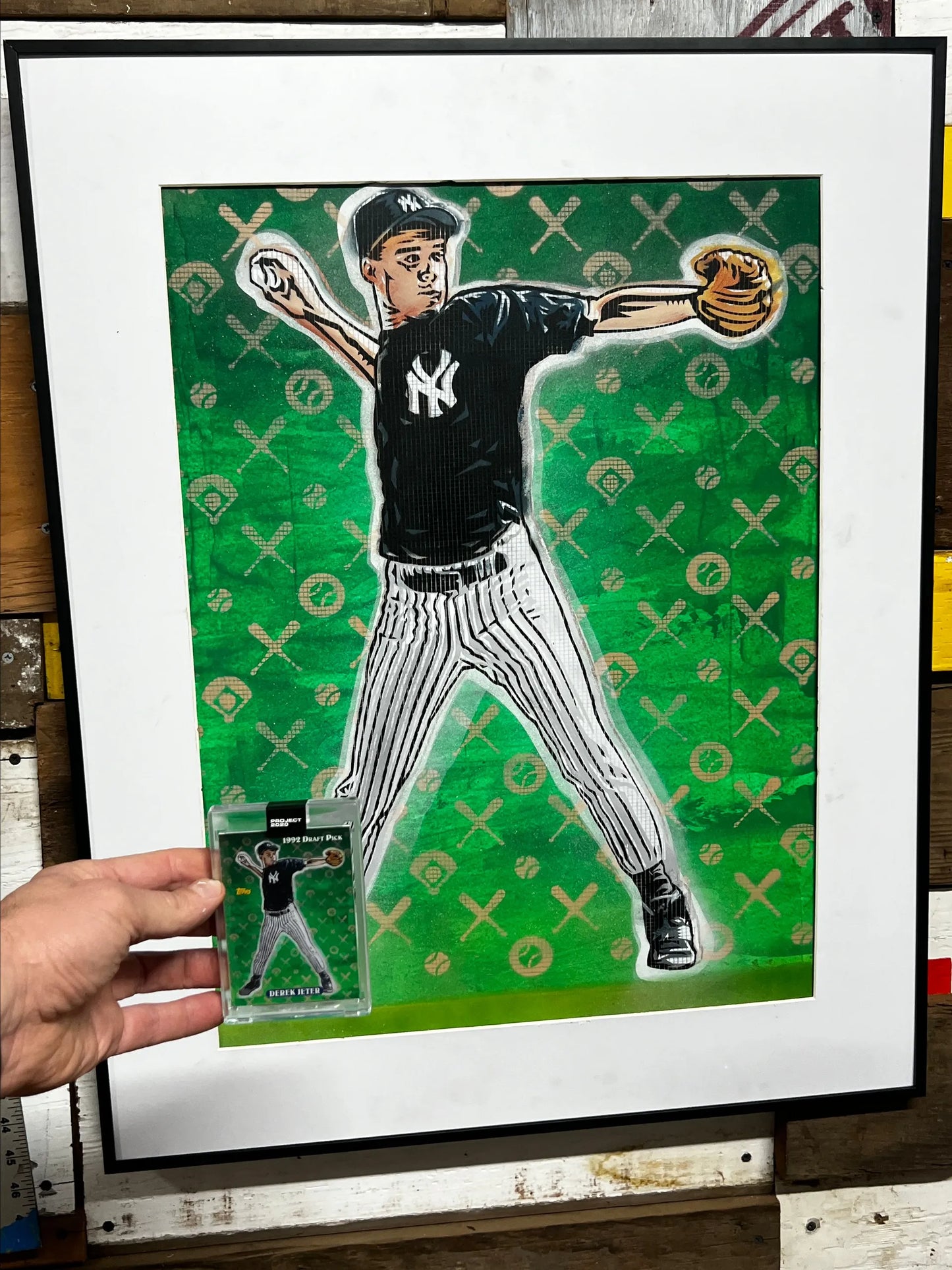 Derek Jeter Original Topps Card Art