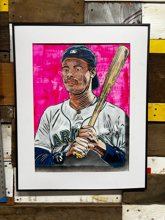 Ken Griffey Jr Original Topps Card Art