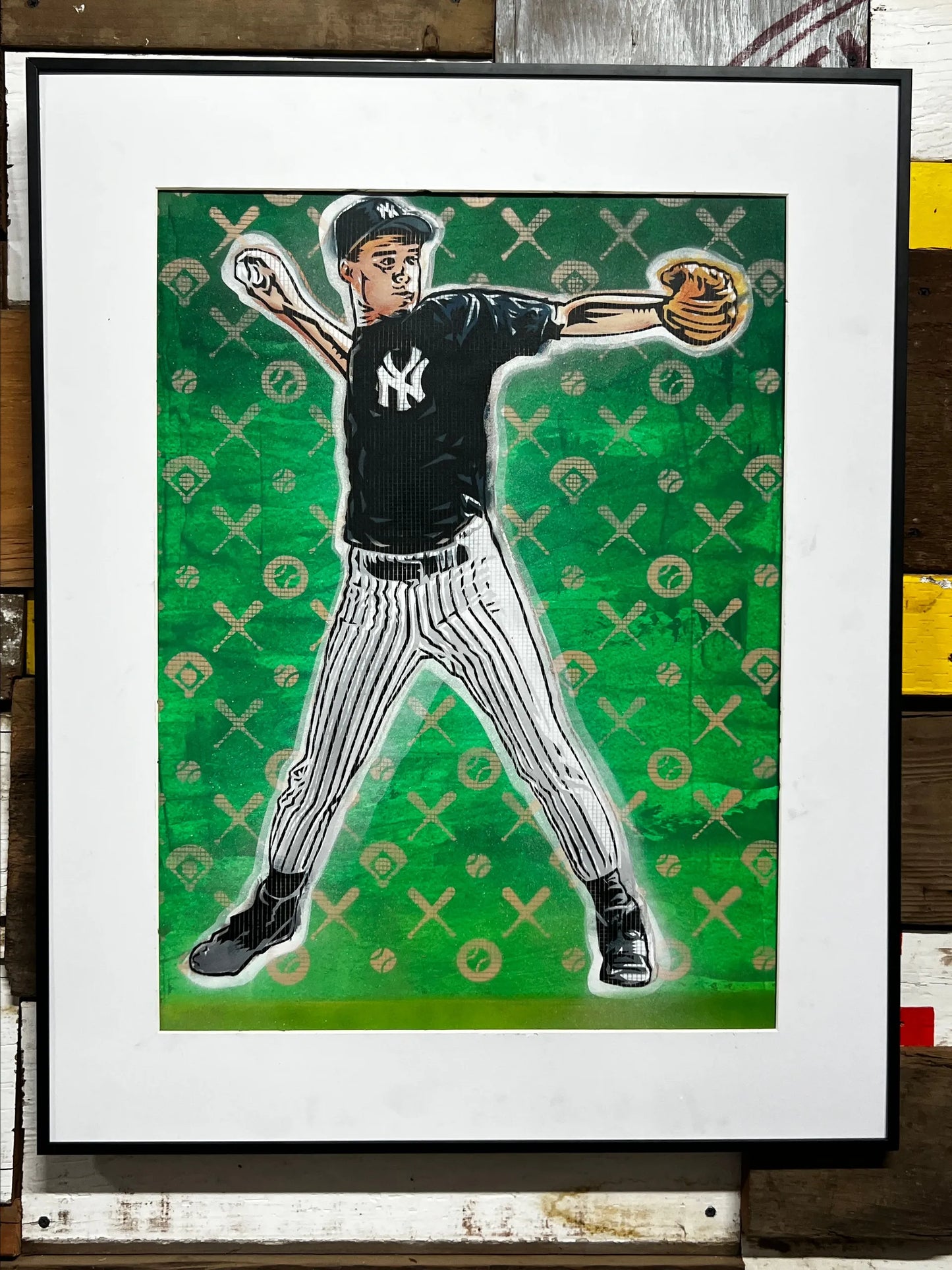 Derek Jeter Original Topps Card Art